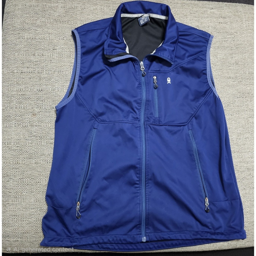 Little Donkey Andy Softshell Vest Men's XL Blue‎ Full Zip Hiking Outdoor